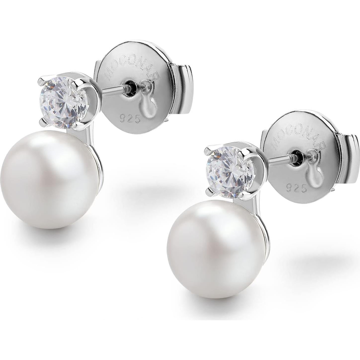 Cierres de Aretes de Oro Blanco 14K Hipoalergénicos Moconar