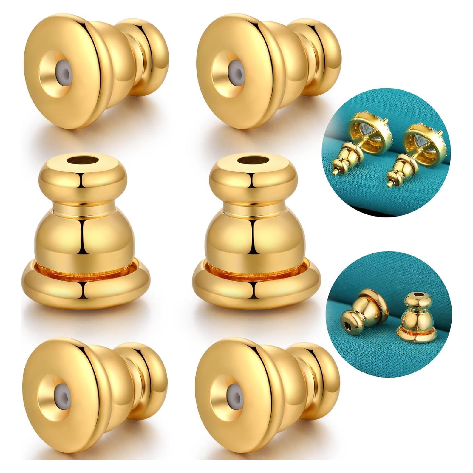 Resortes de Oro 14k Catinee para Pendientes Hipoalergénicos 3 Pares