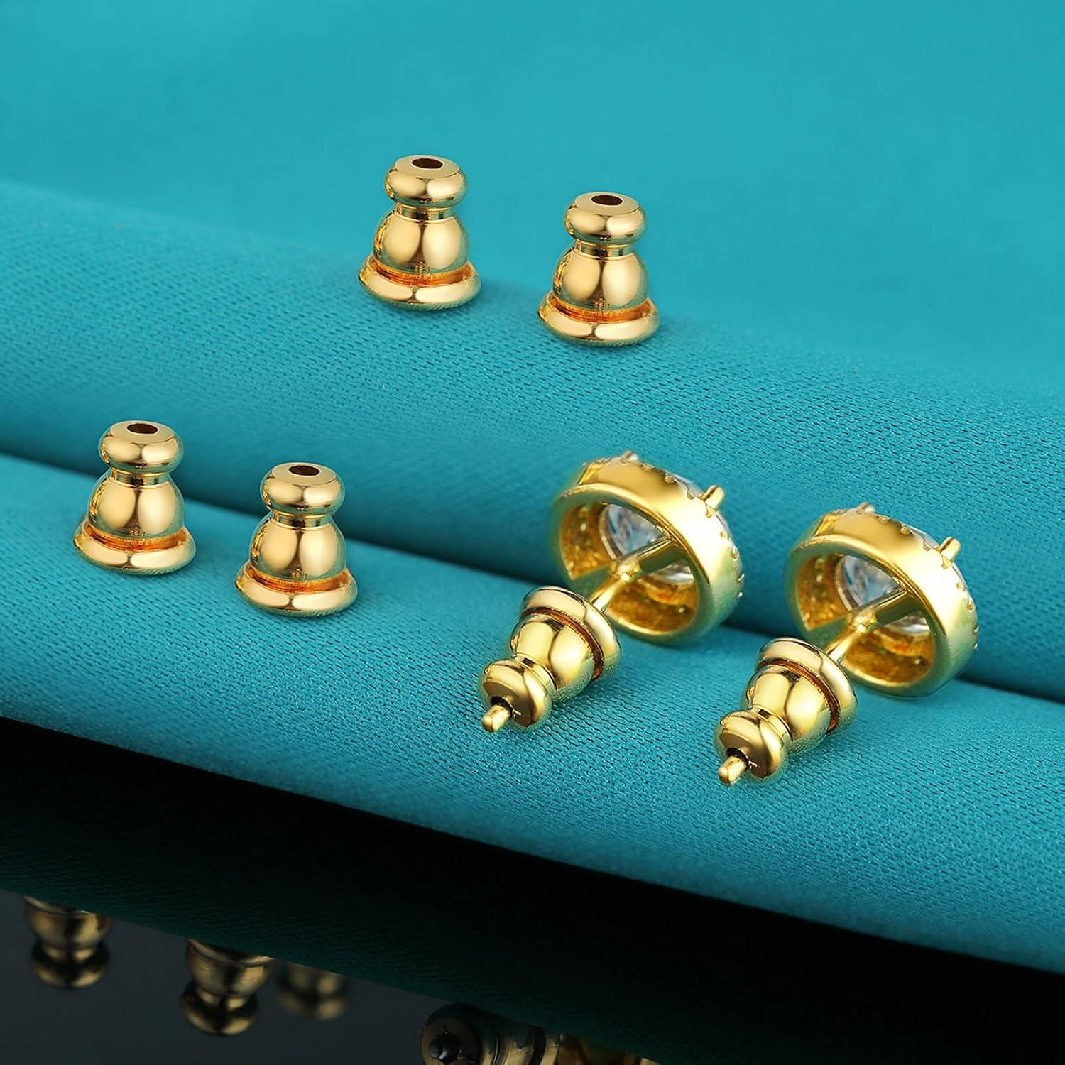 Resortes de Oro 14k Catinee para Pendientes Hipoalergénicos 3 Pares