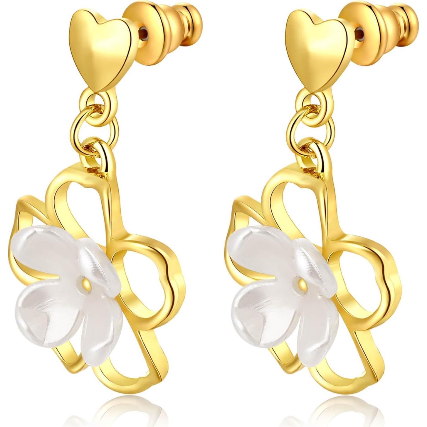 Resortes de Oro 14k Catinee para Pendientes Hipoalergénicos 3 Pares