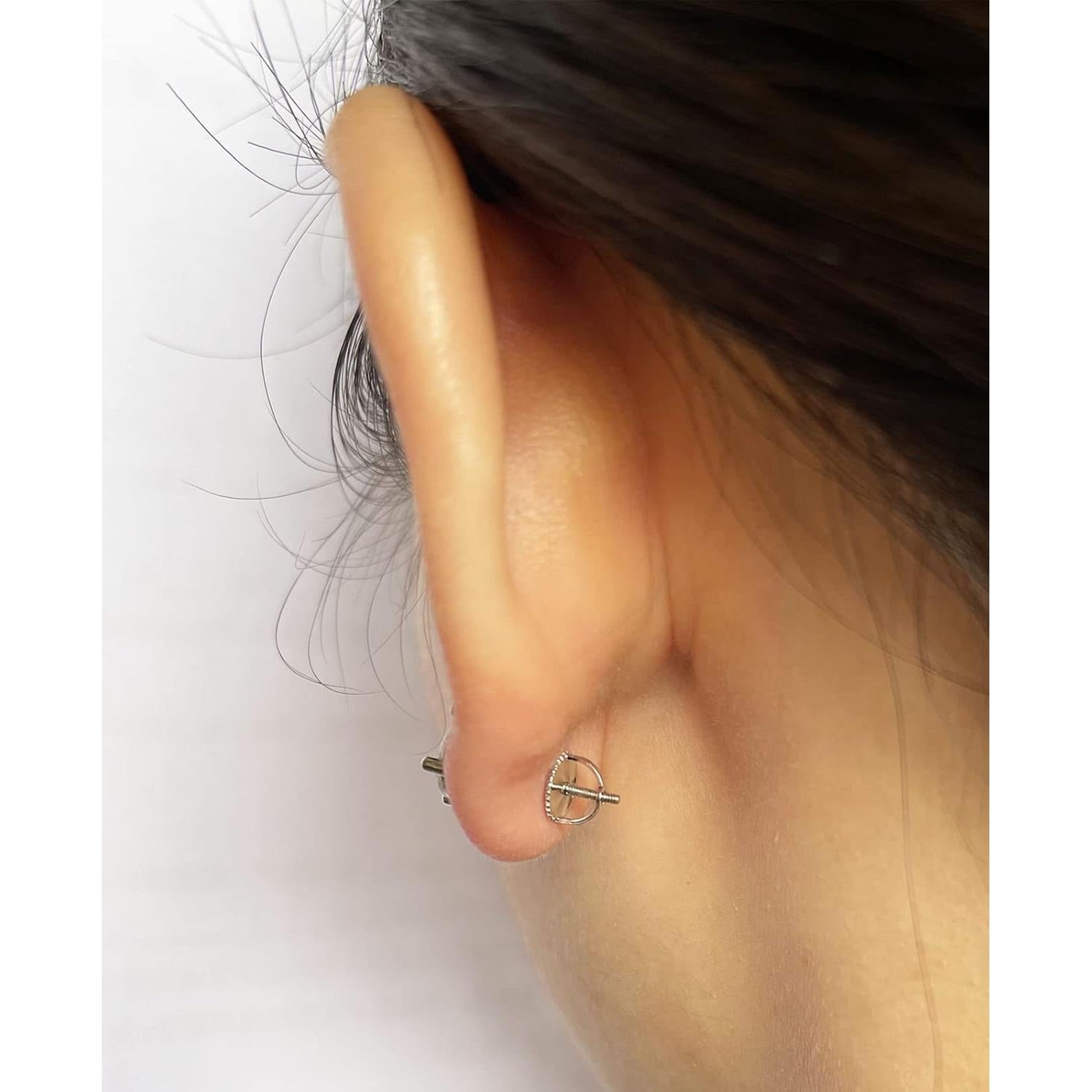 Sujetadores de Tornillo DELECOE 14K Oro y Plata 925 Hipoalergénicos