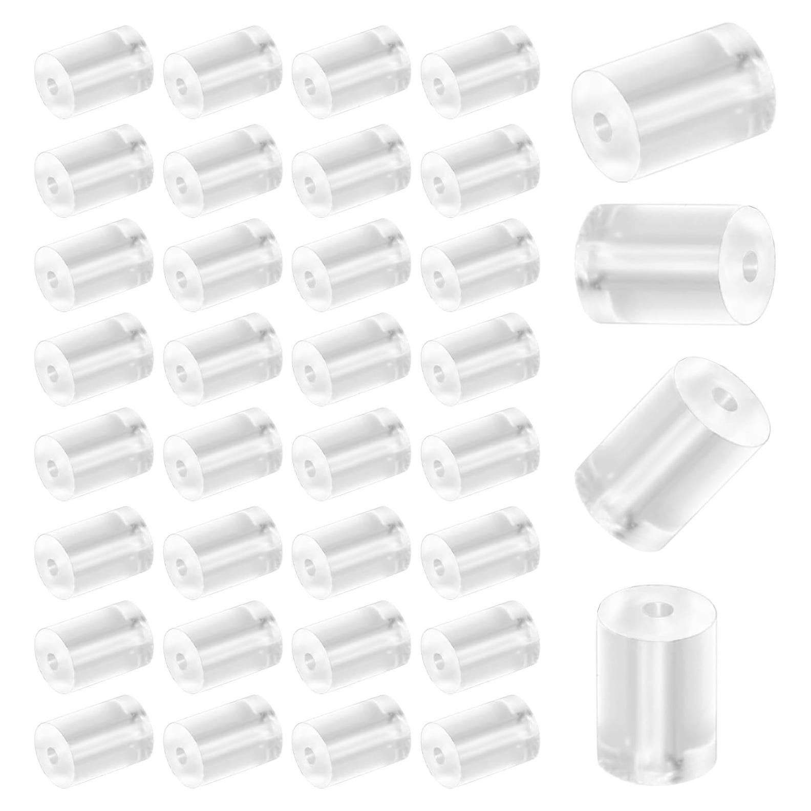 500 Tapones de Silicona Transparentes Hipoalergénicos 3x3.5mm