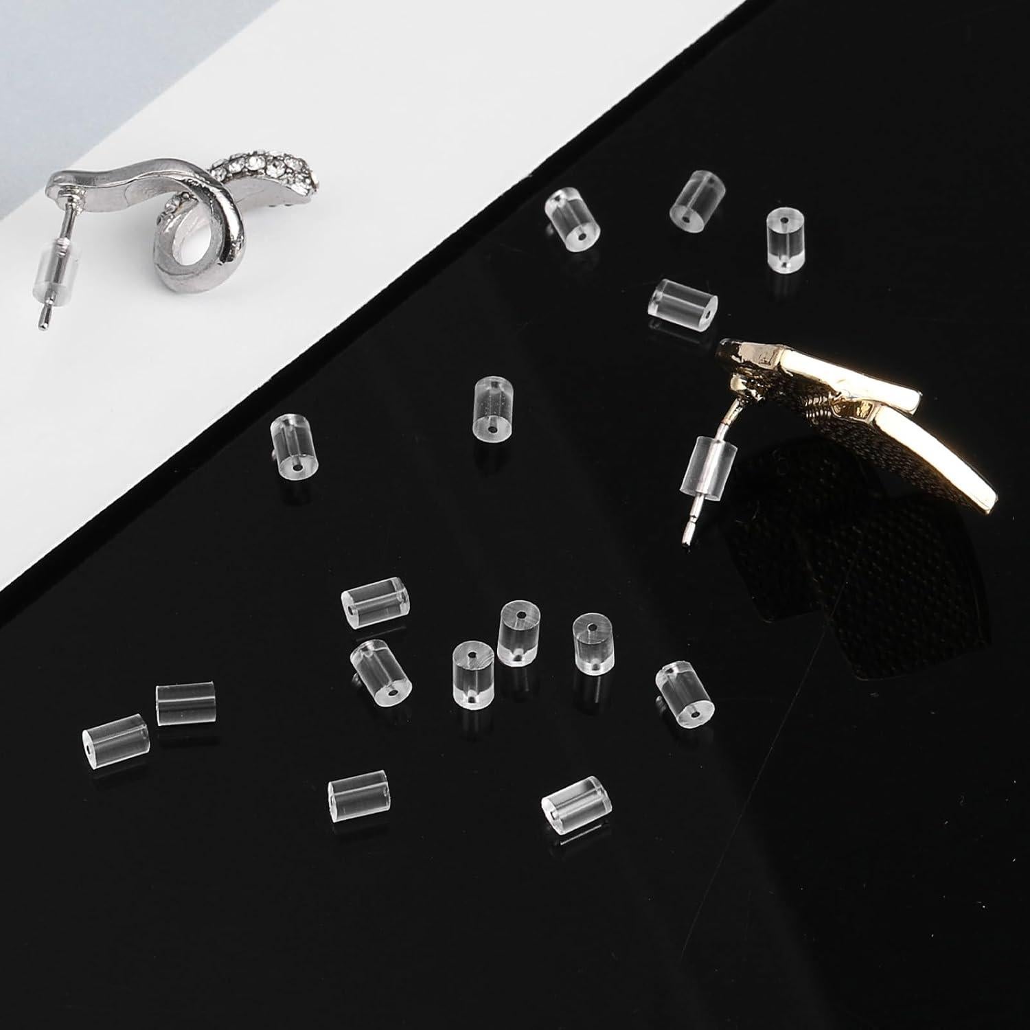 500 Tapones de Silicona Transparentes Hipoalergénicos 3x3.5mm