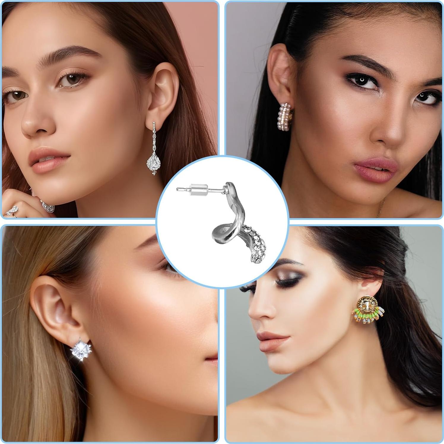 500 Tapones de Silicona Transparentes Hipoalergénicos 3x3.5mm