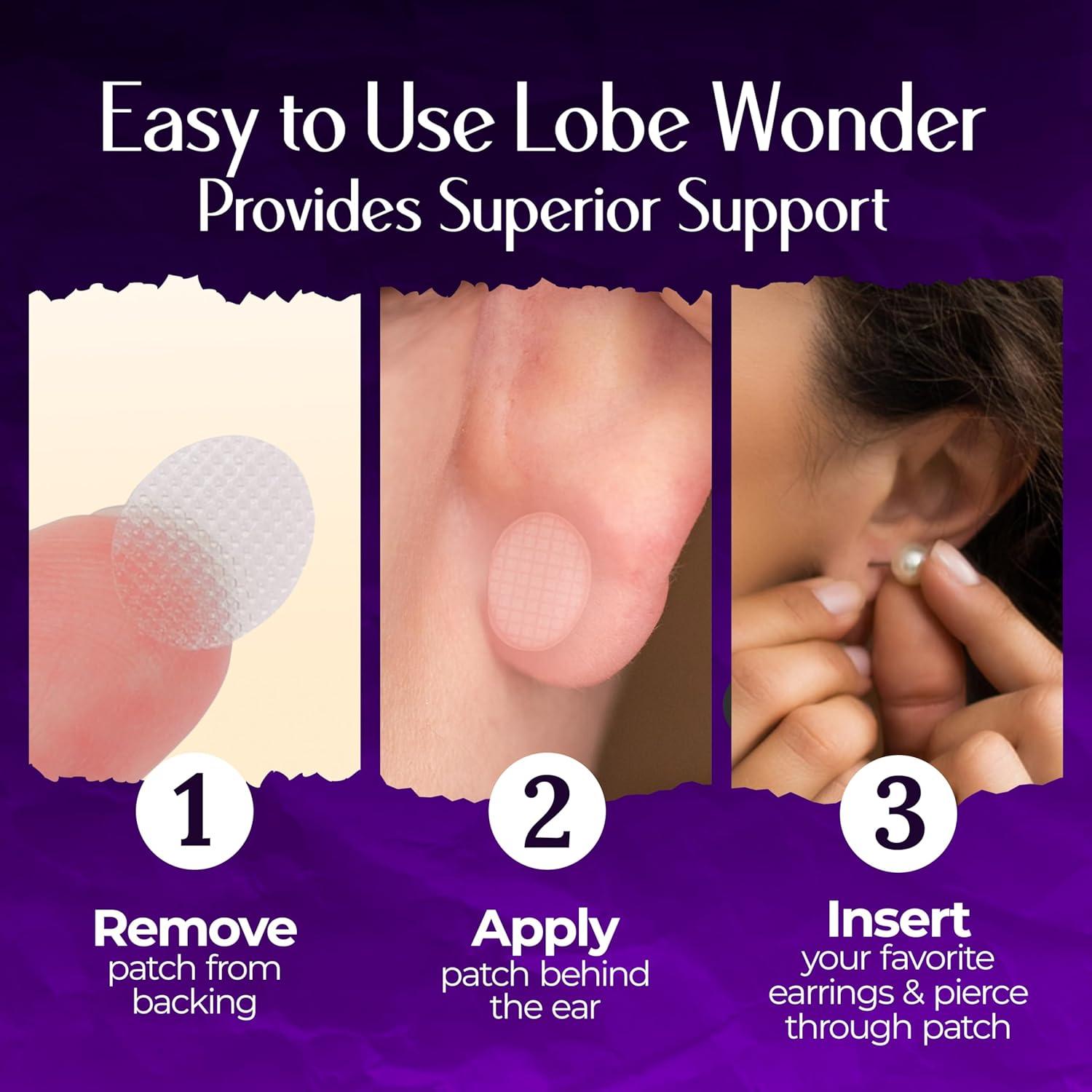 Parches Lobe Wonder para Soporte de Lóbulo de Oreja - 60 Unidades