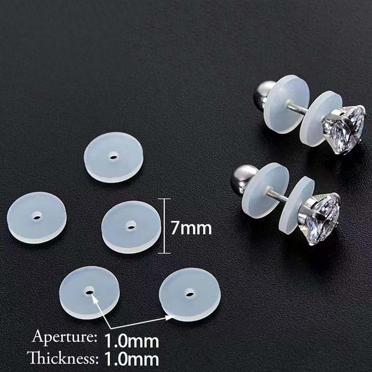 Discos de Silicona para Curación de Piercings Qualima 50 Pcs 7mm
