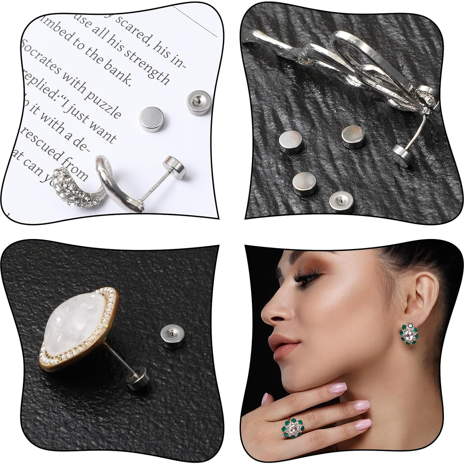 20 Piezas Respaldo de Aretes de Acero Inoxidable Yuomeaz 5mm