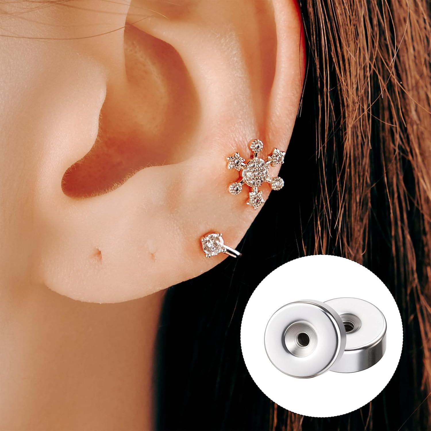 20 Piezas Respaldo de Aretes de Acero Inoxidable Yuomeaz 5mm