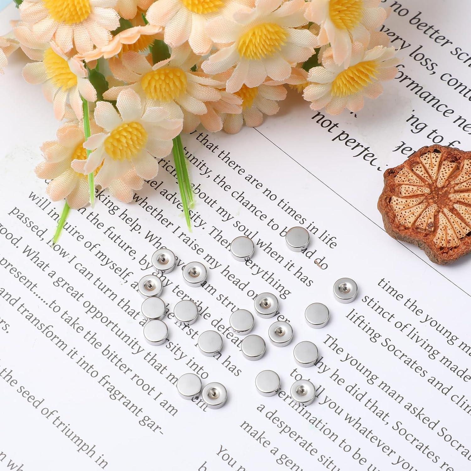 20 Piezas Respaldo de Aretes de Acero Inoxidable Yuomeaz 5mm