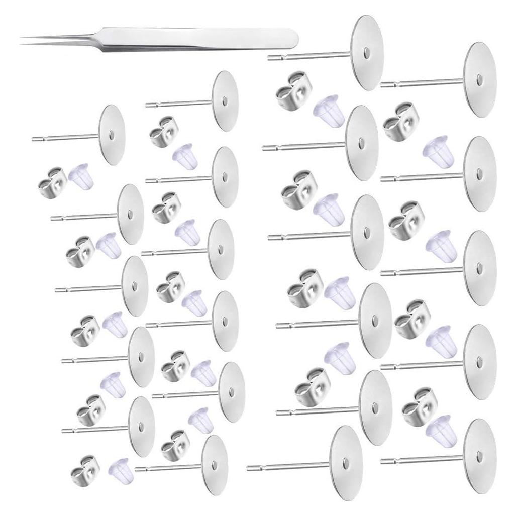 1200 Piezas Pines de Pendientes Acero Inoxidable Waybas
