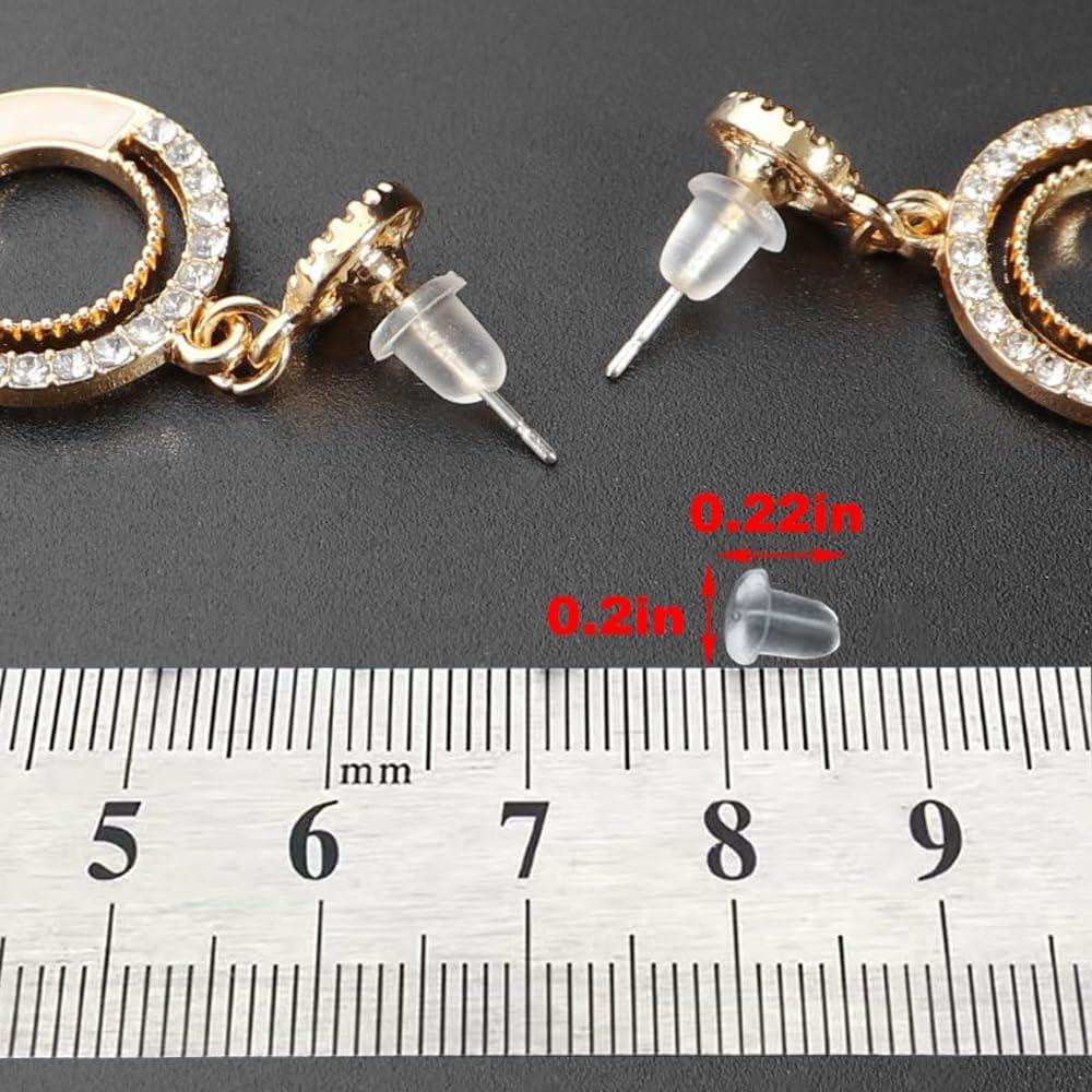 200 Respaldo de Aretes de Silicona Zocita Transparentes 0.51 cm