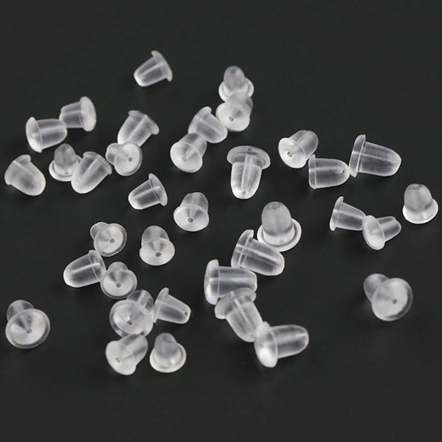 200 Respaldo de Aretes de Silicona Zocita Transparentes 0.51 cm