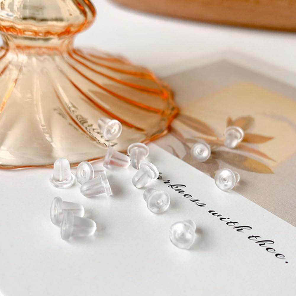 200 Respaldo de Aretes de Silicona Zocita Transparentes 0.51 cm