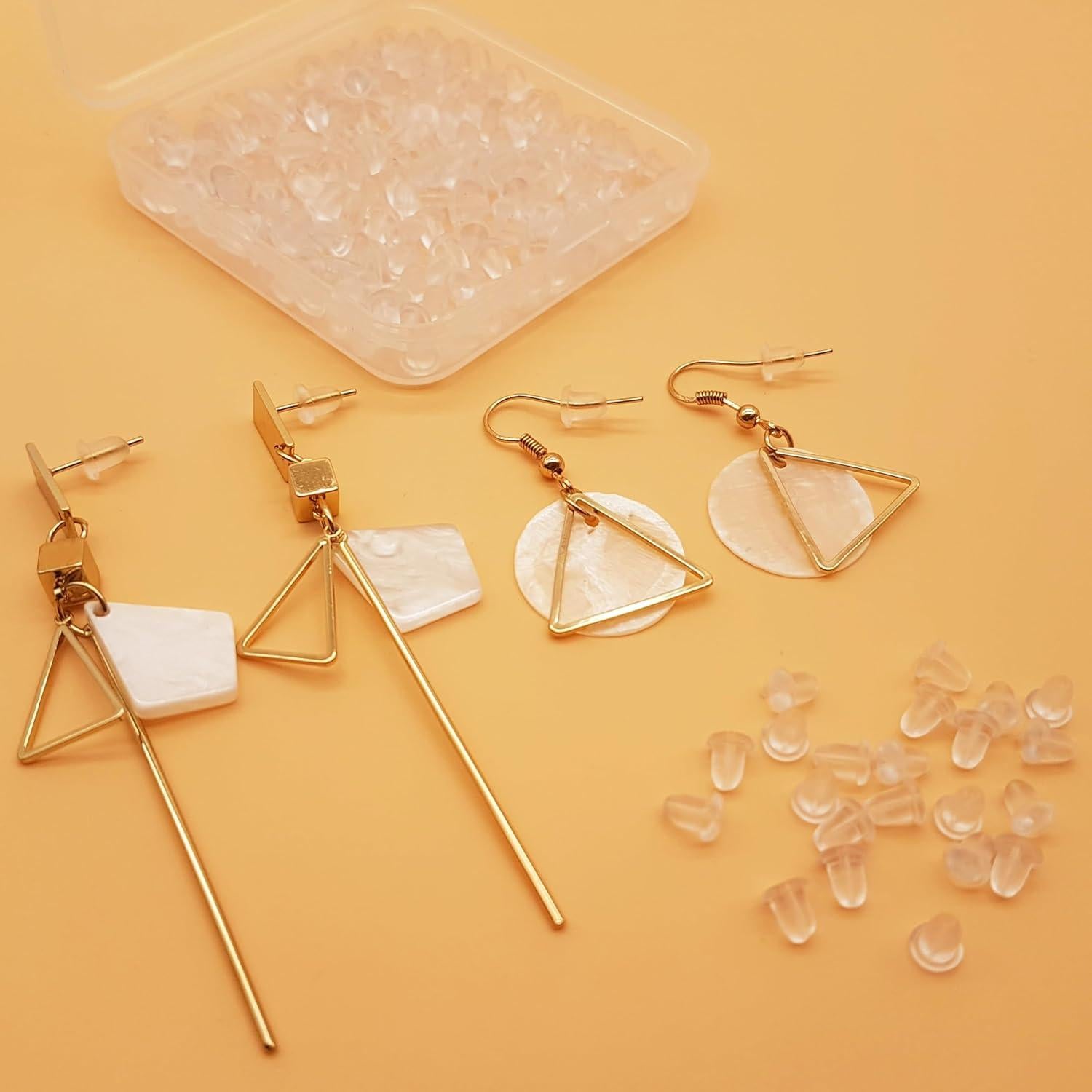 200 Respaldo de Aretes de Silicona Zocita Transparentes 0.51 cm