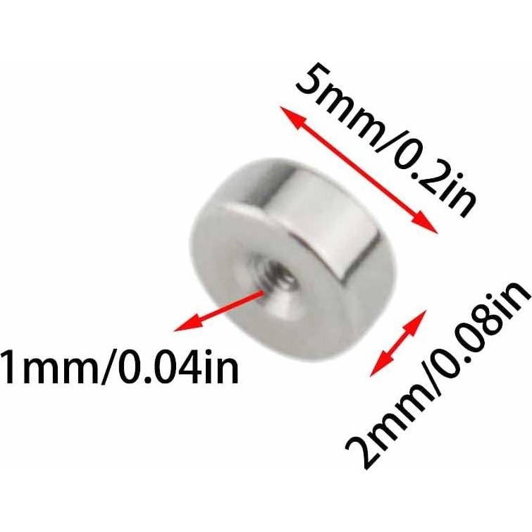 20 Soportes para Pendientes Redondos Ruiwaer Acero Inoxidable