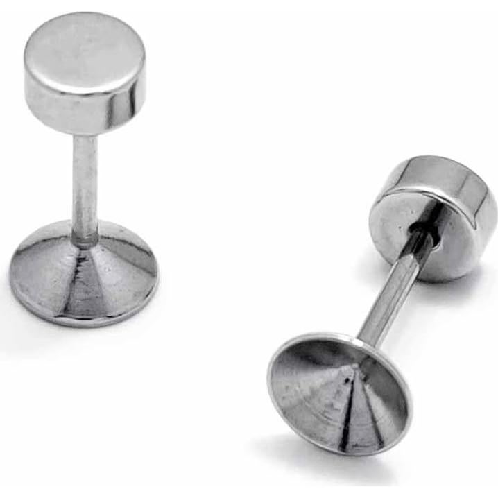 20 Soportes para Pendientes Redondos Ruiwaer Acero Inoxidable