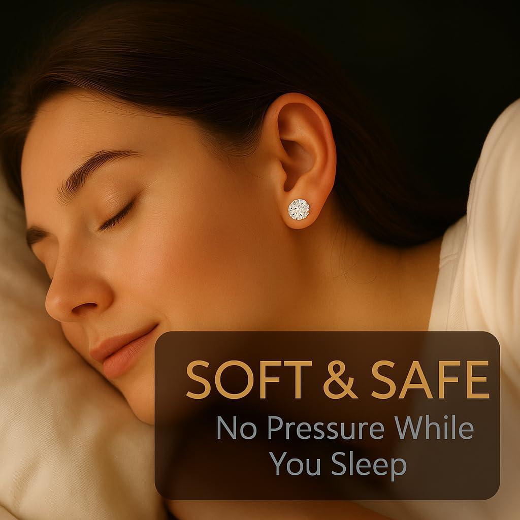 Soportes Elevadores para Pendientes Anchora - Silicona 18K Oro 6 Pcs