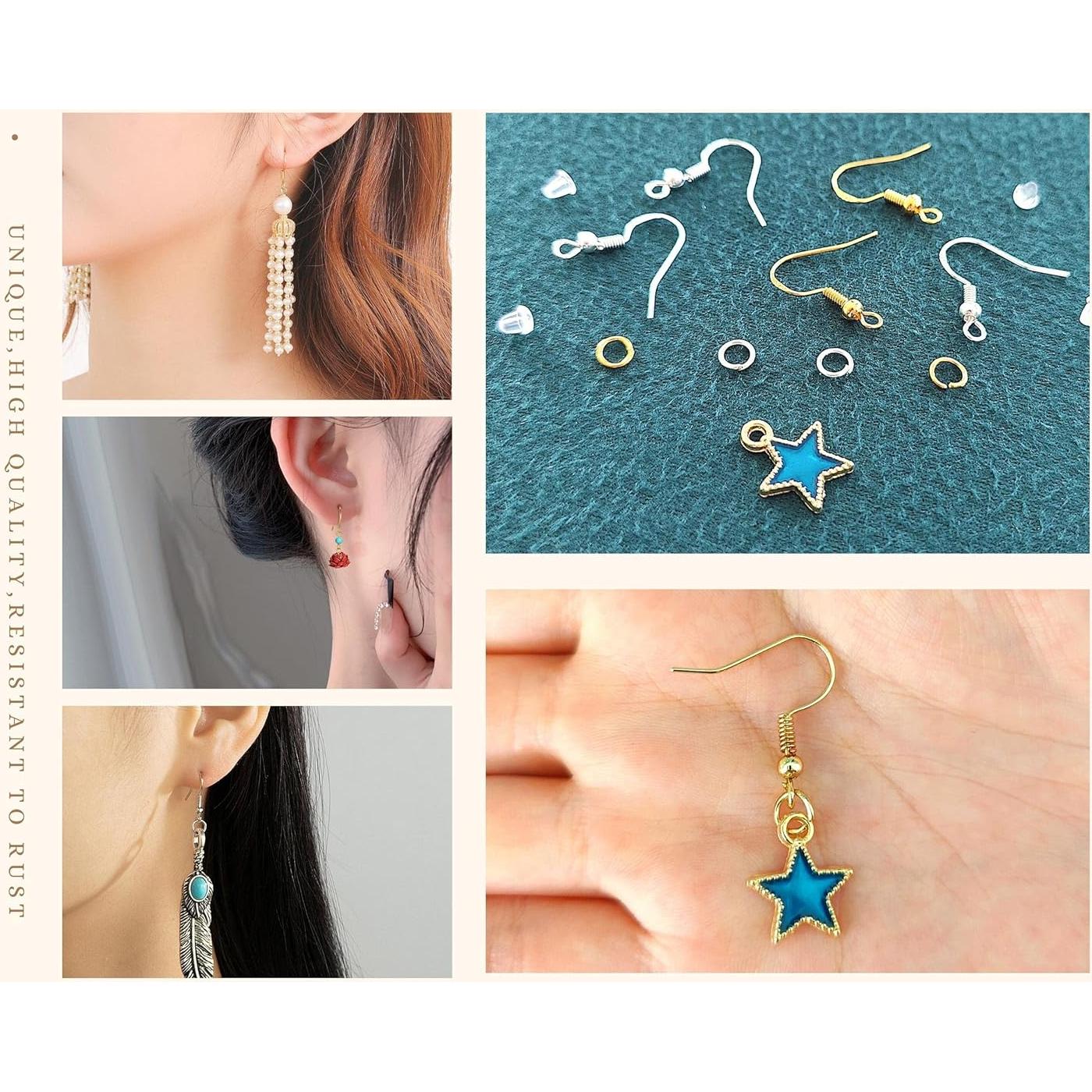 Ganchos para Pendientes MAIBAOTA 602 Piezas Plata 925 y Oro