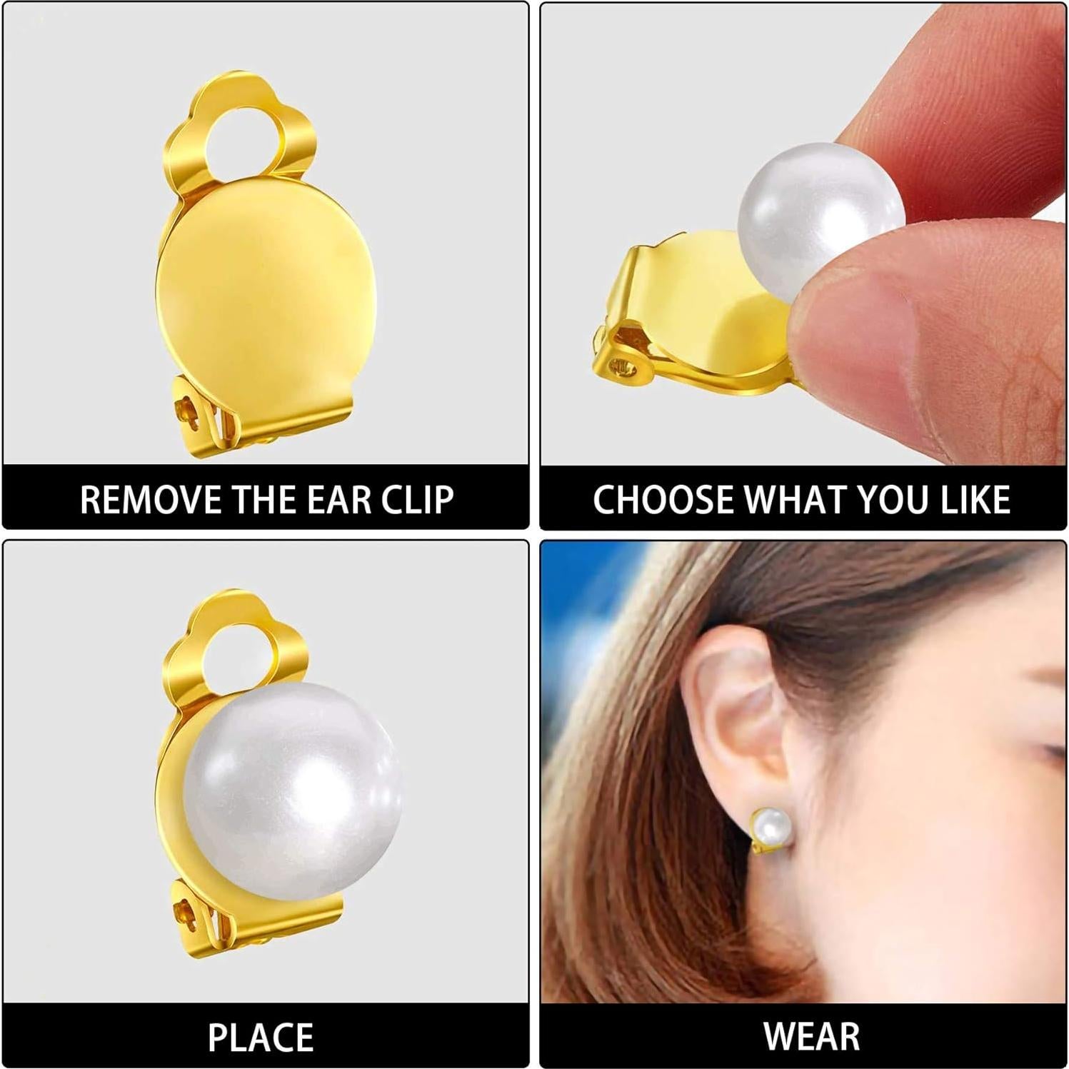 Juego de Aretes Clip No Perforados SANNIX 60 Piezas 3 Colores