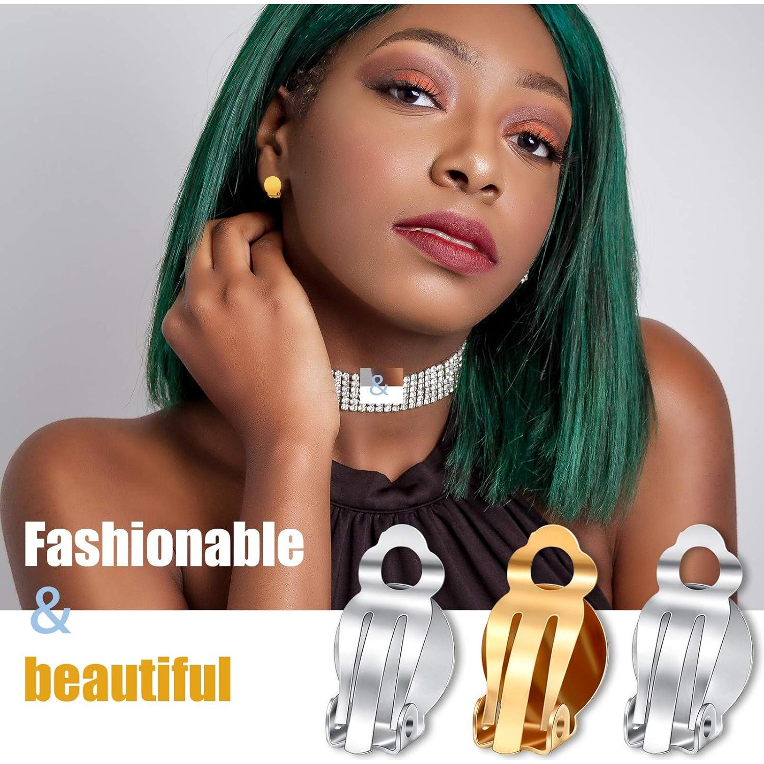 Kit de Joyería Hicarer 350 Piezas Clips y Almohadillas DIY