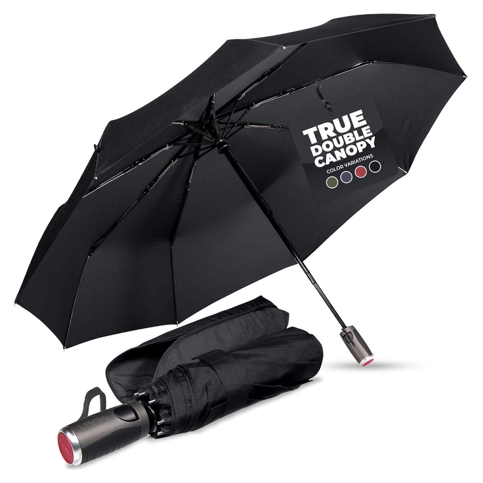 Paraguas LifeTek 45 FX2 Compacto Automático Resistente Viento