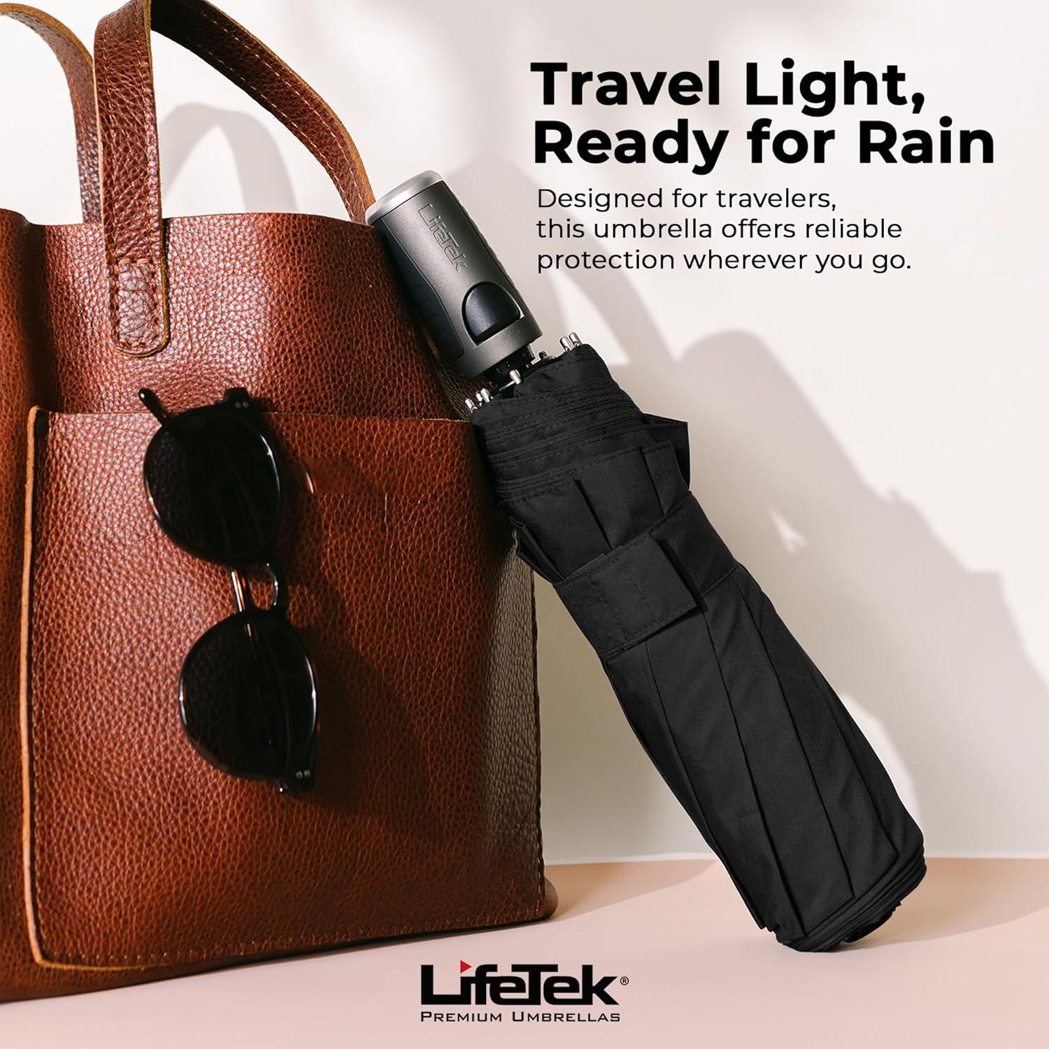 Paraguas LifeTek 45 FX2 Compacto Automático Resistente Viento