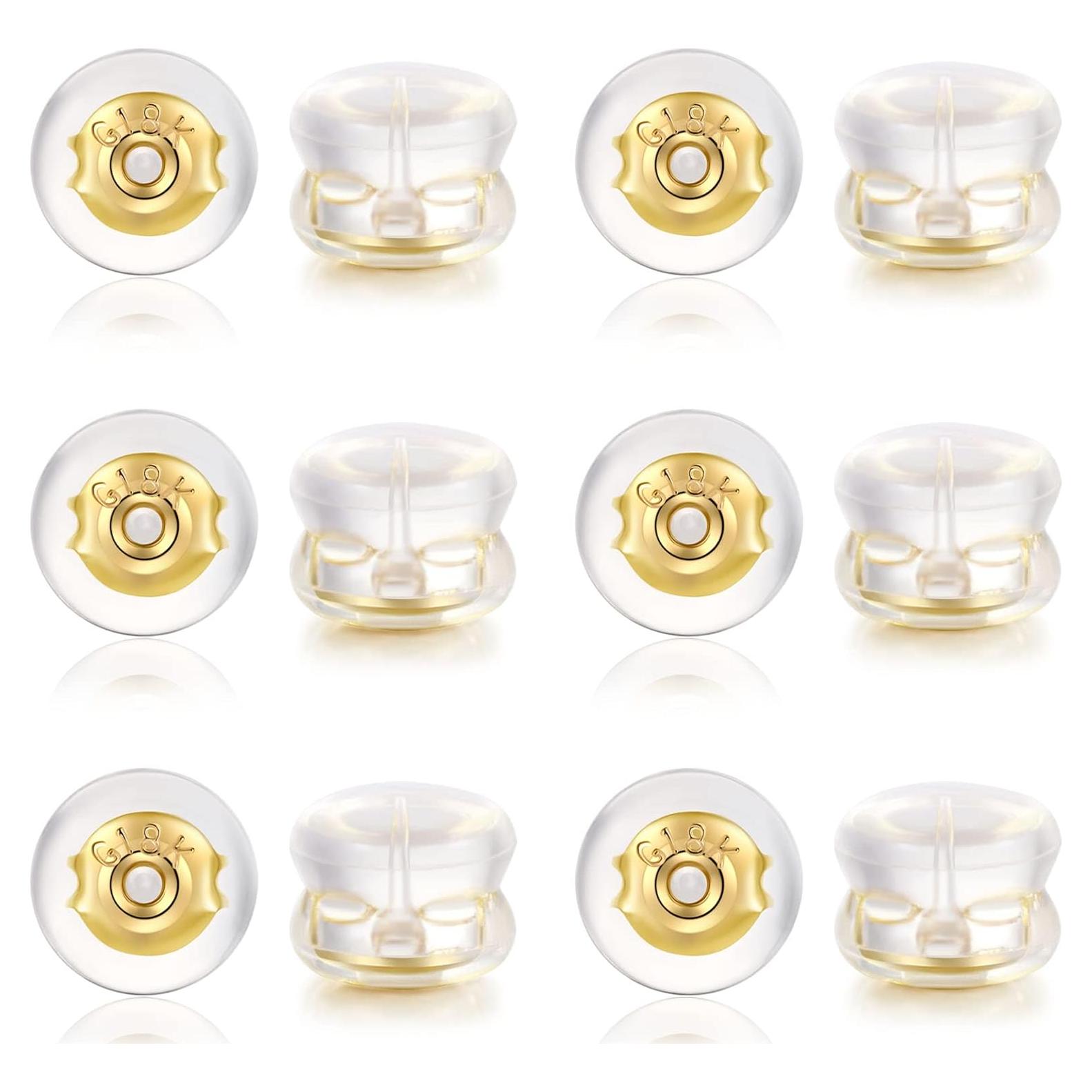 Soportes para Pendientes de Stud Kerryjewl 12 Piezas Oro 18K