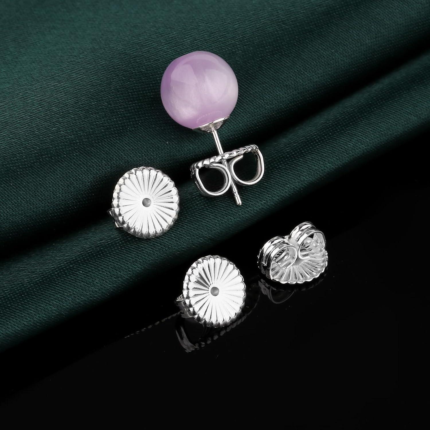 Resortes Jumbo de Plata Esterlina 925 para Pendientes Pesados - 4 Piezas