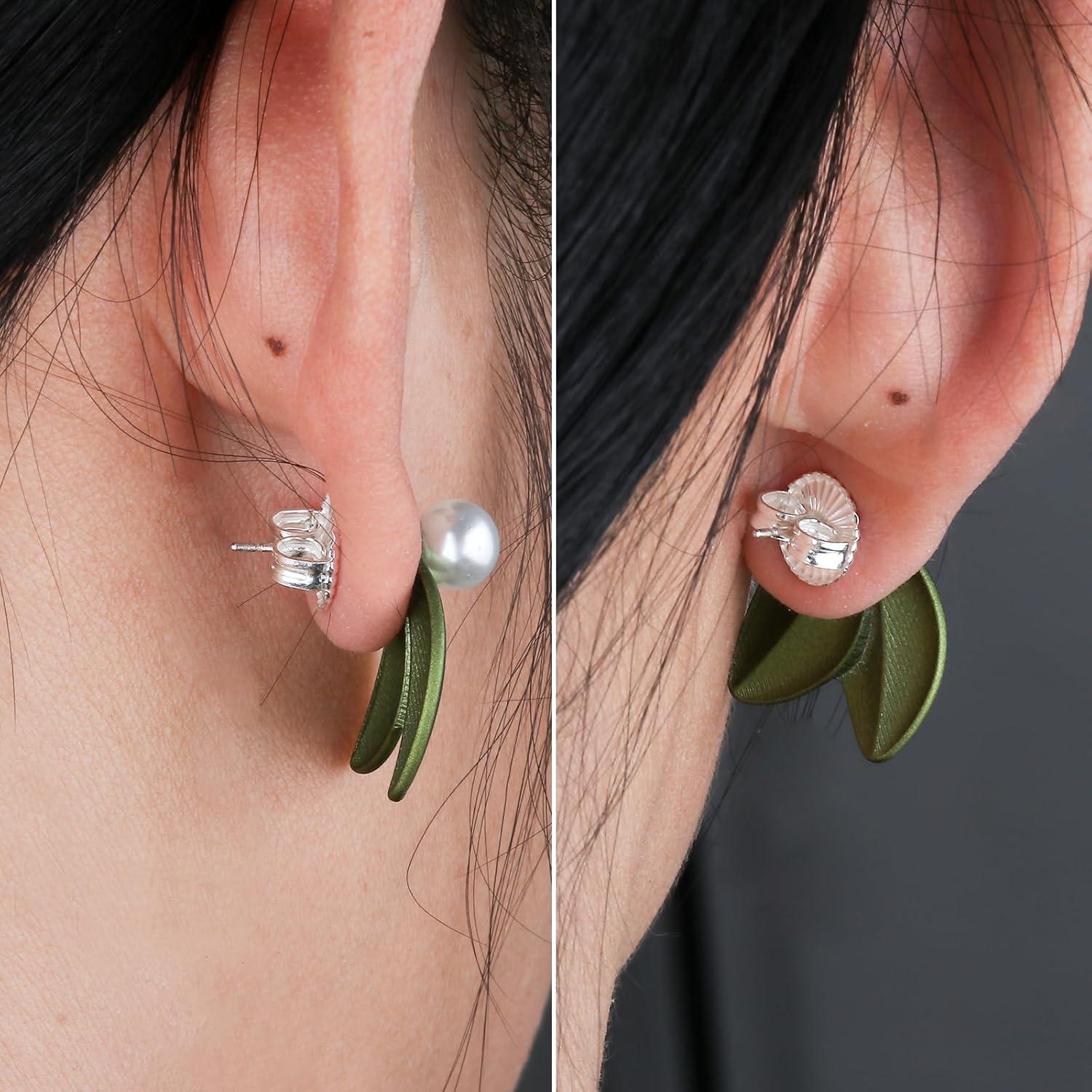 Resortes Jumbo de Plata Esterlina 925 para Pendientes Pesados - 4 Piezas