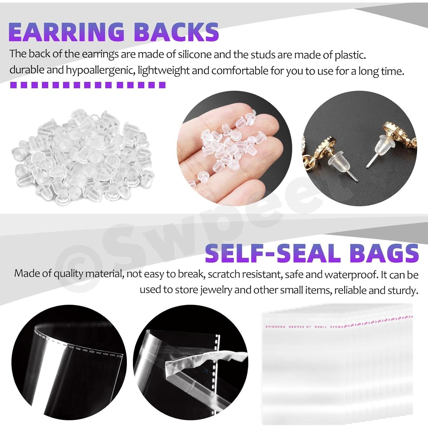 Kit de Tarjetas para Pendientes Swpeet 800Pcs Soportes y Bolsas