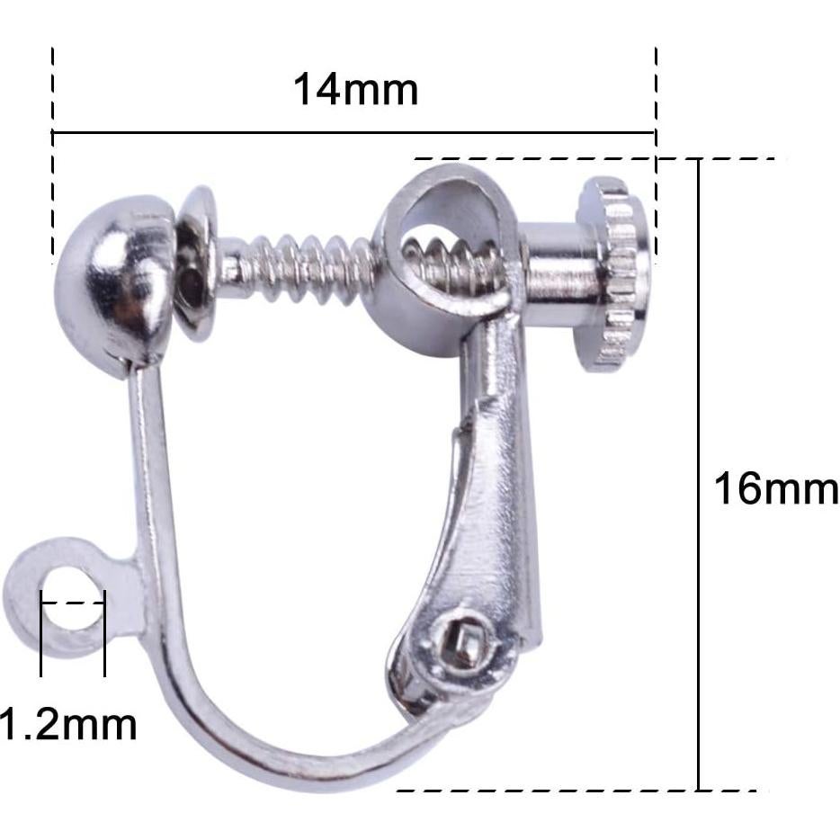 BronaGrand 24 Piezas Pendientes Clip-on No Perforados 4 Colores