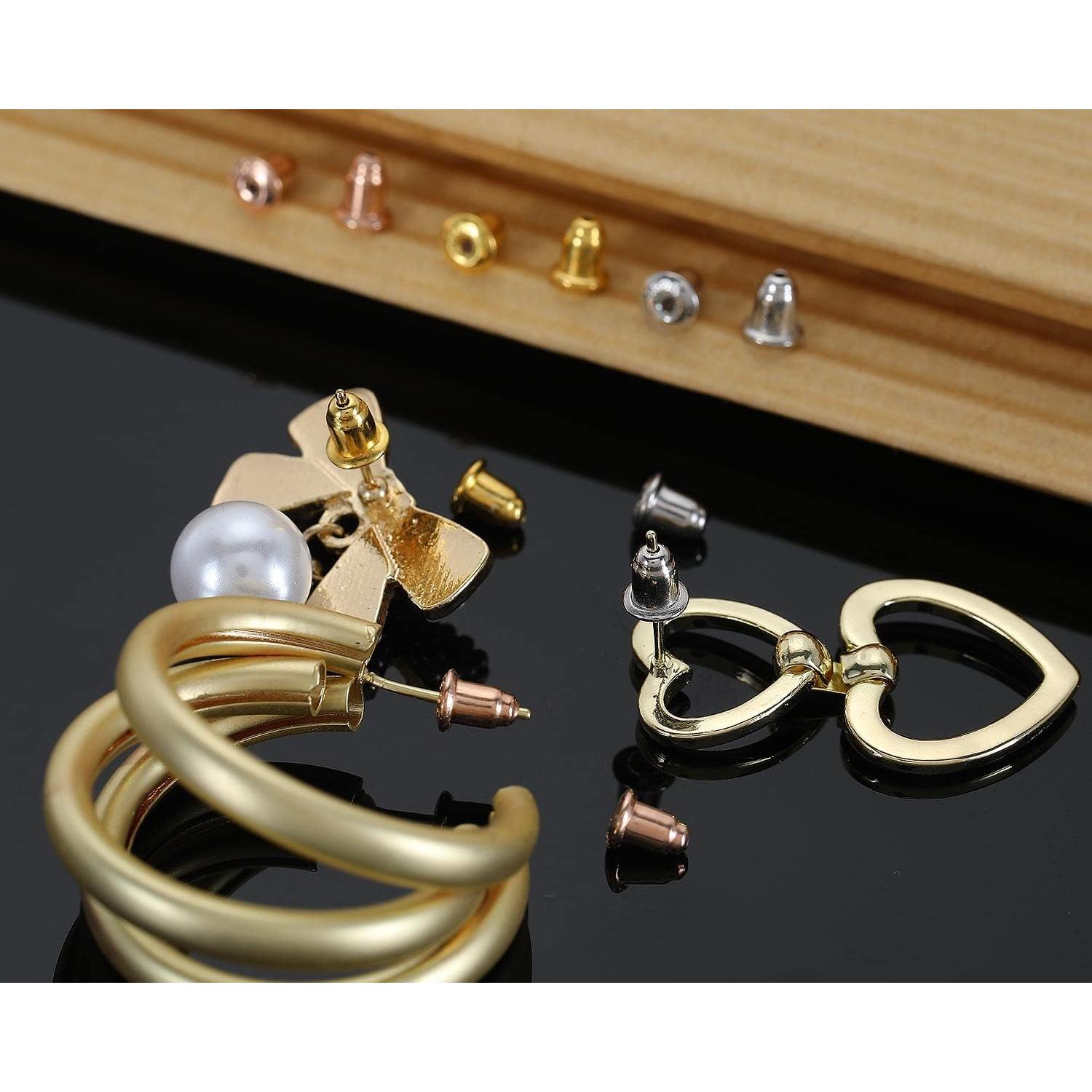 Respaldo de Aretes de Plata Esterlina S925 Hipoalergénico 12Pcs