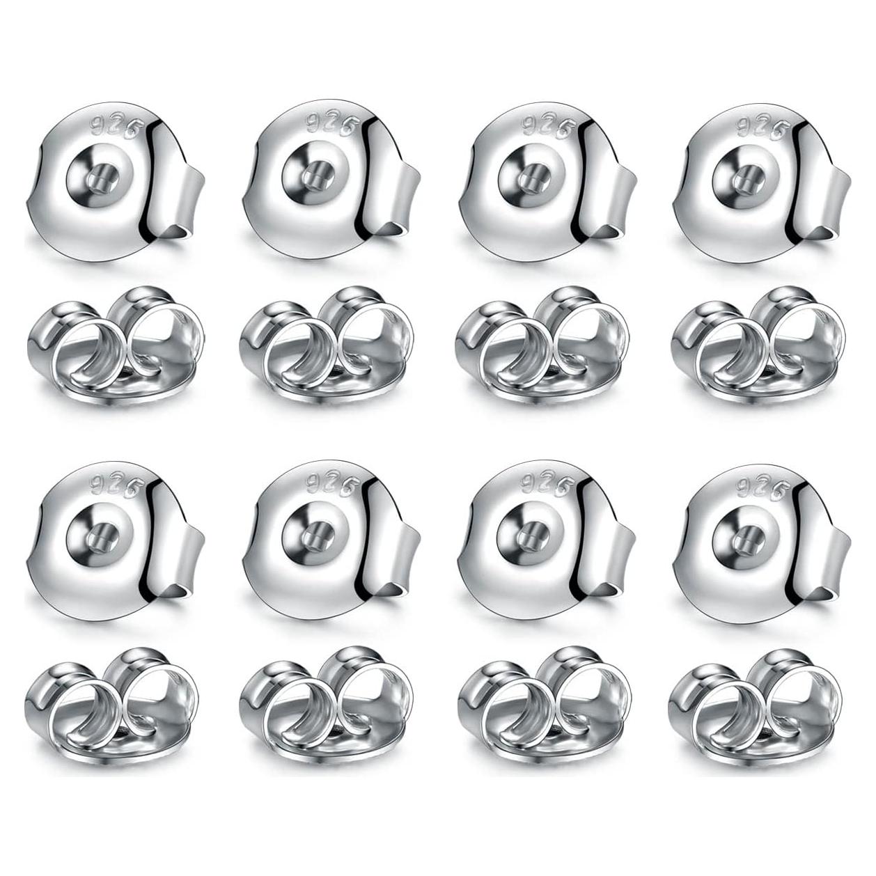 16 Piezas Respaldos de Pendientes Catinee Plata 925 Oro 14k