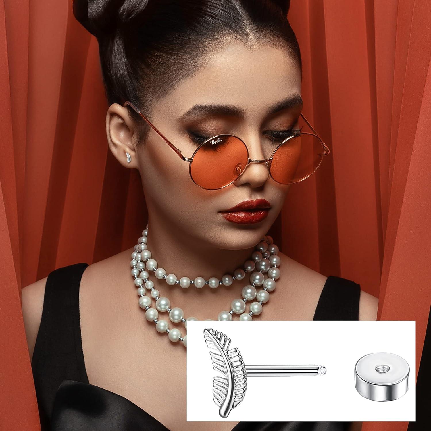 Respaldos de Tornillo para Pendientes MJust 20 Pcs Acero Inoxidable