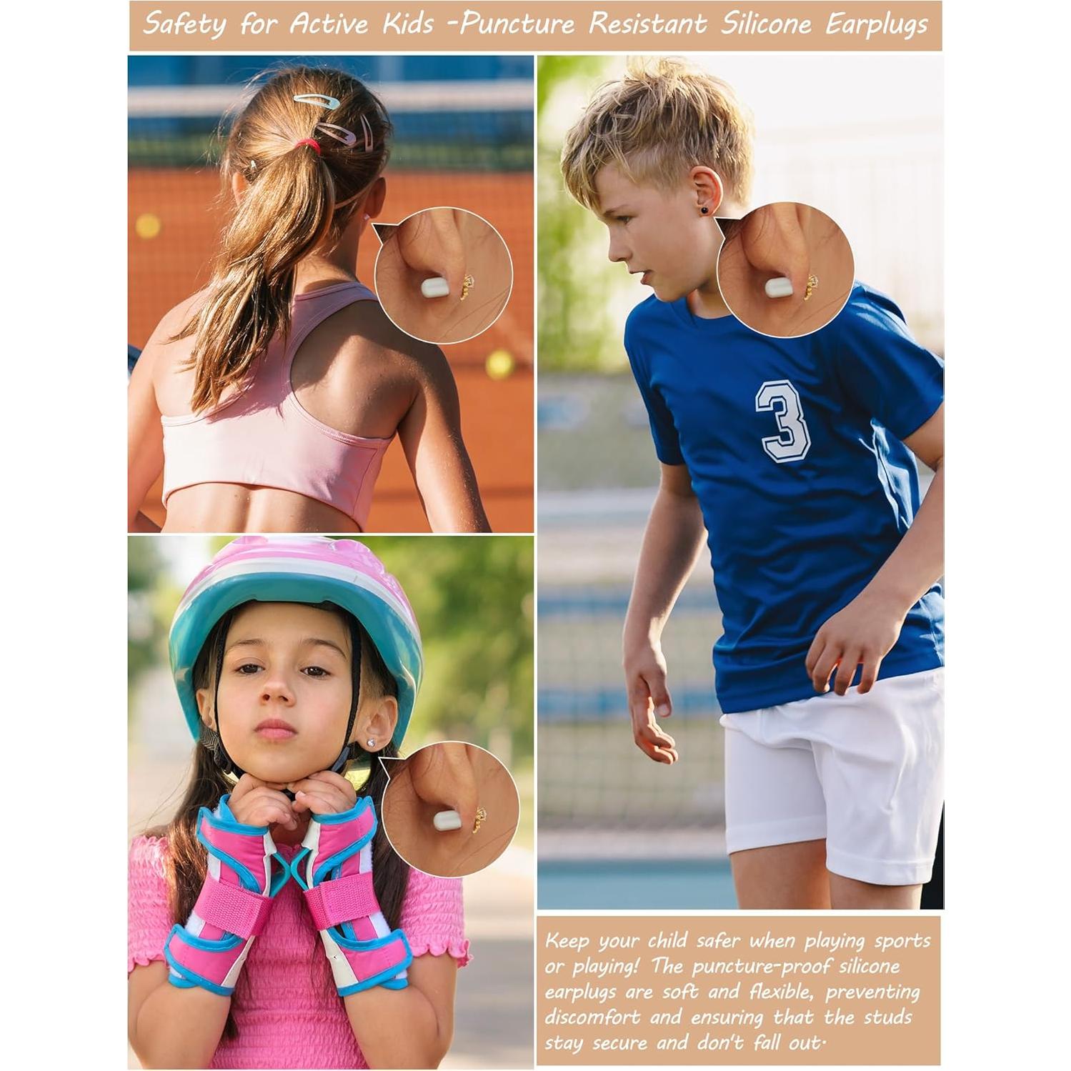 Soportes de Pendientes de Silicona Menglisi 12 Piezas C-Verde