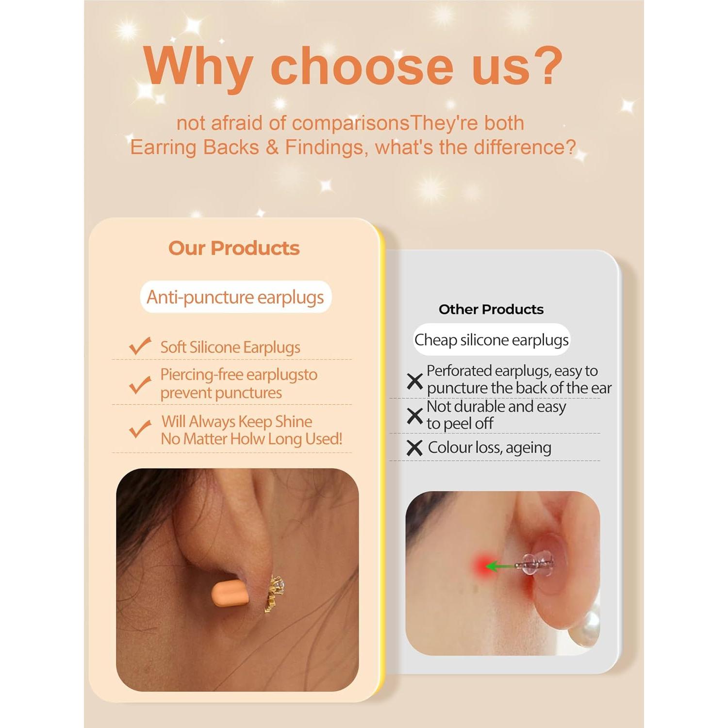 Soportes de Pendientes de Silicona Menglisi 12 Piezas C-Verde