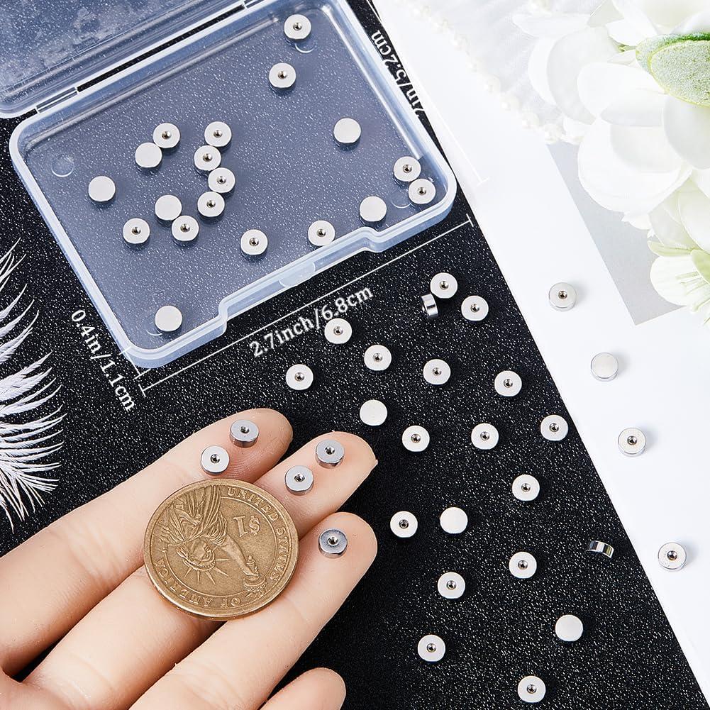 Beebeecraft 50Pcs Respaldos de Arete 20G Acero Inoxidable