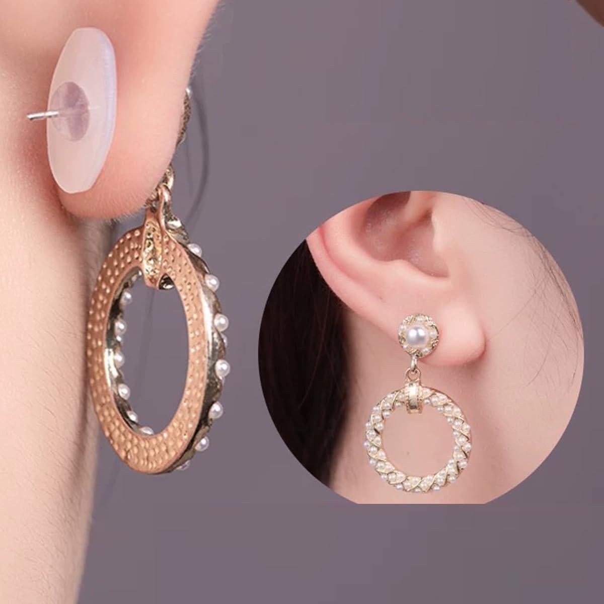 Silicone Earring Backs for Droopy Ears, Rubber Earring Lifter Backings, 10 Pieces Earring Backer for Studs