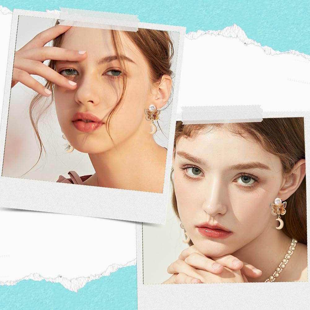 30 Pcs Post de Aretes de Clip Dorados SOFPLATE para DIY