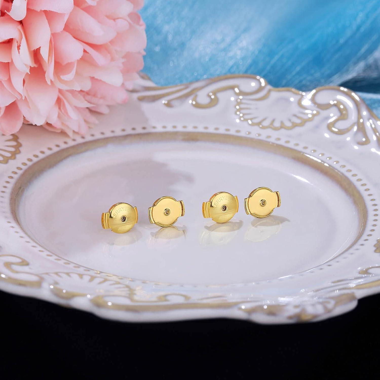 Cierres de Aretes Hipoalergénicos Kerryjewl Plata 925 14K