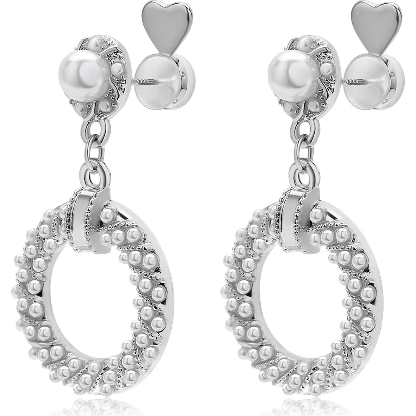 Soportes de Pendientes de Silicona Kerryjewl - 3 Pares Plata