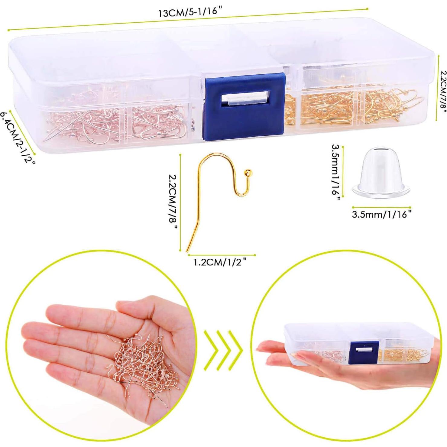 Kit de Ganchos para Aretes Audab 480pcs - 240 Ganchos y Respaldos