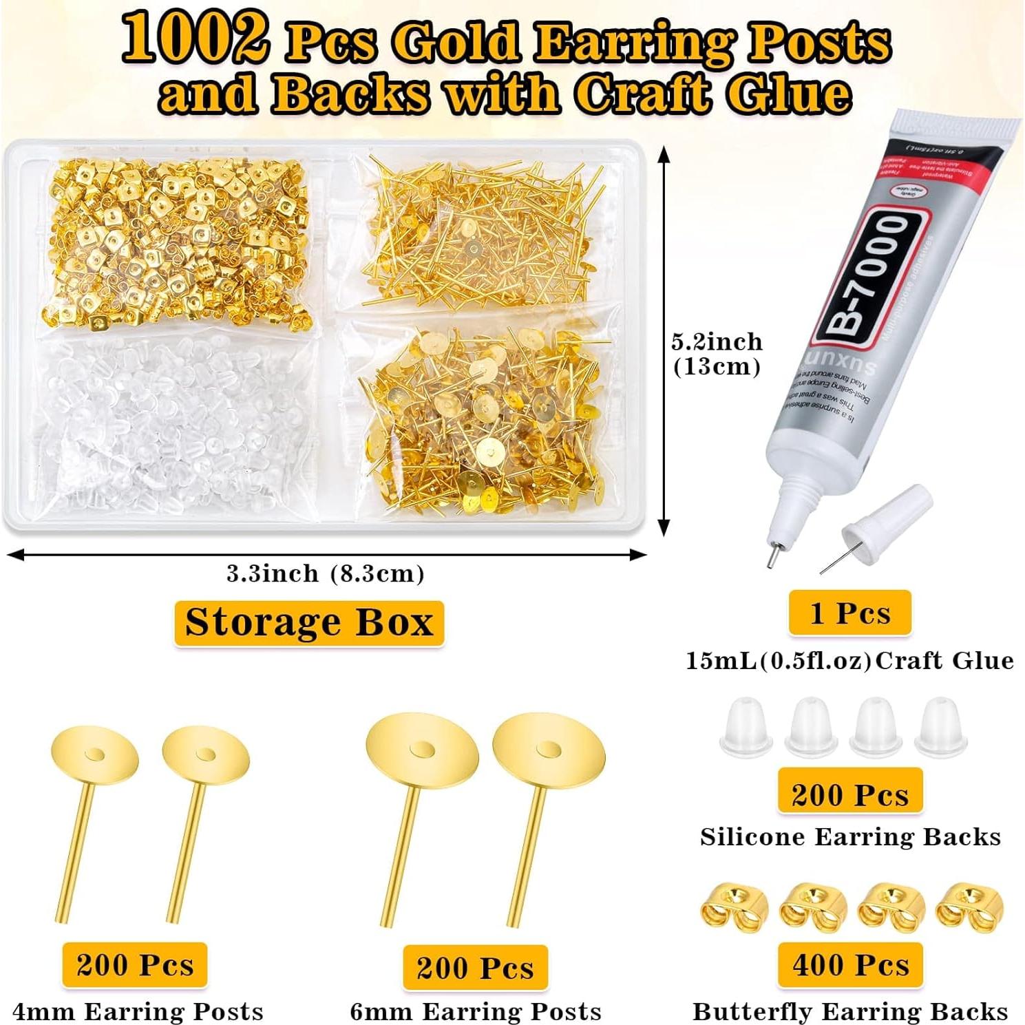 Kit de Fabricación de Joyería Evatage con 1002 Piezas y Pegamento