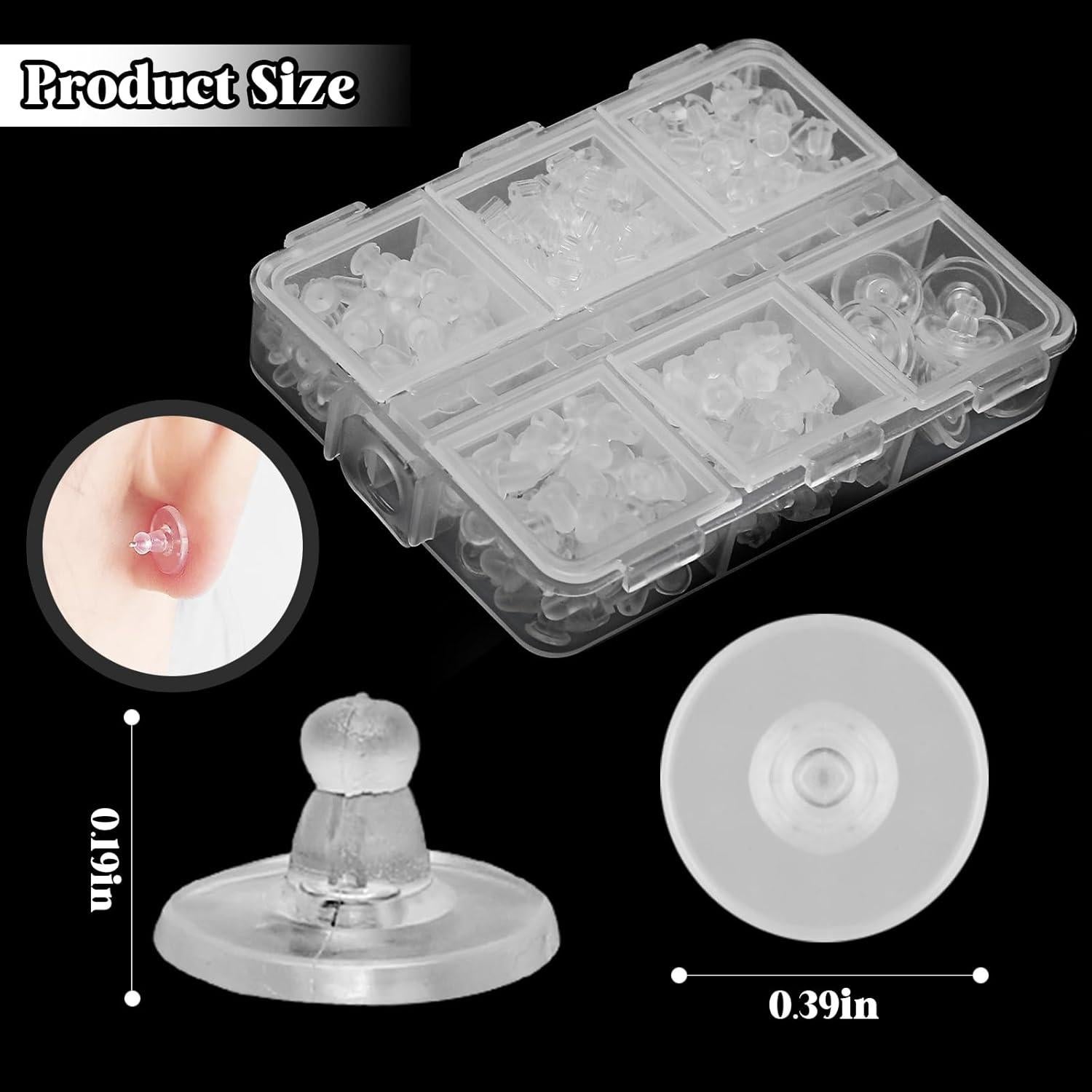 600 Tapones de Aretes de Silicona Hipoalergénicos Gaprumi