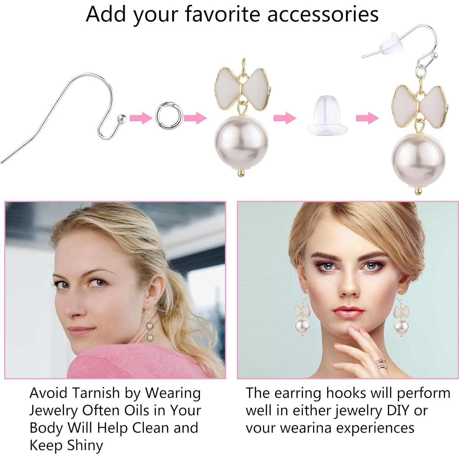 Kit de Ganchos para Pendientes VIW - 600 Piezas Plata y Oro