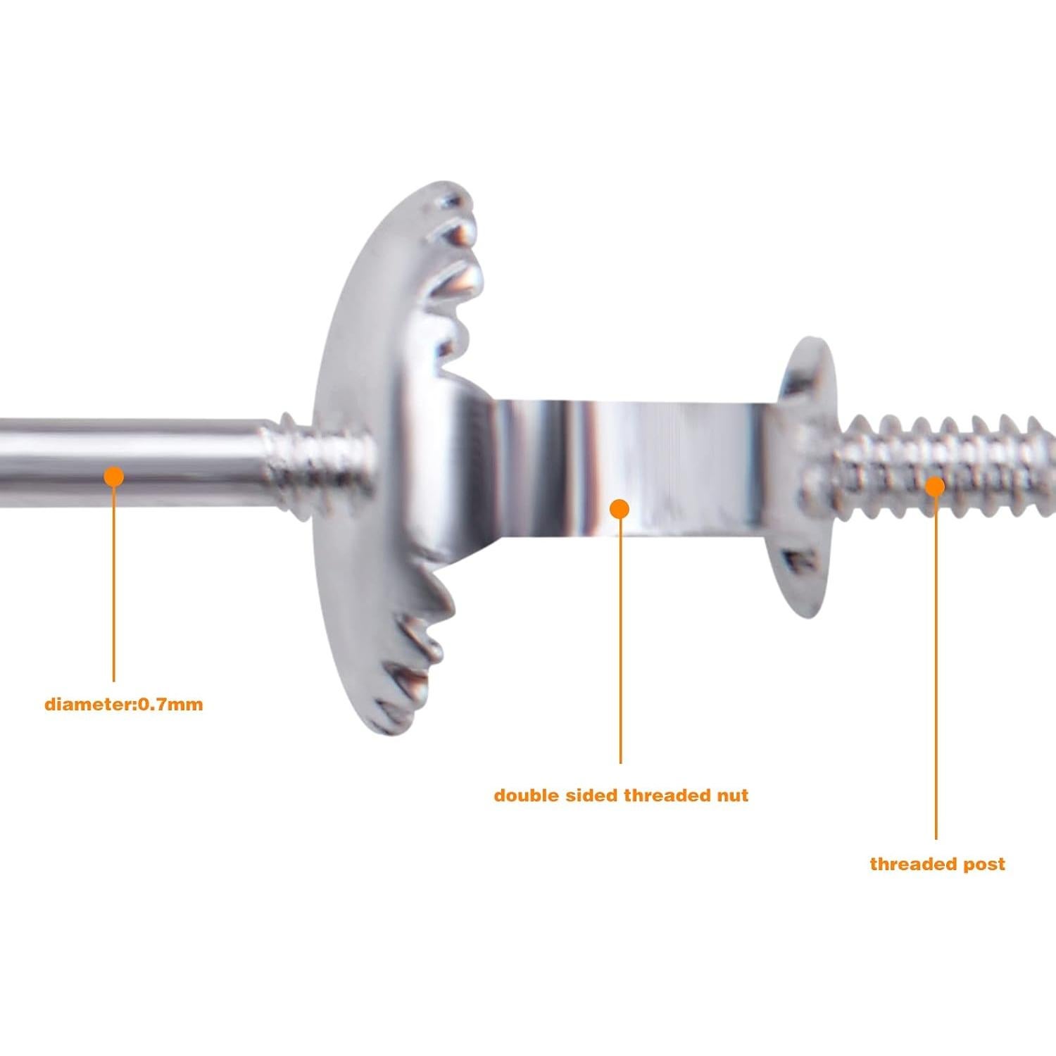 12 Respaldo de Aretes con Tornillo Hmjpng Oro 18K y Plata 925