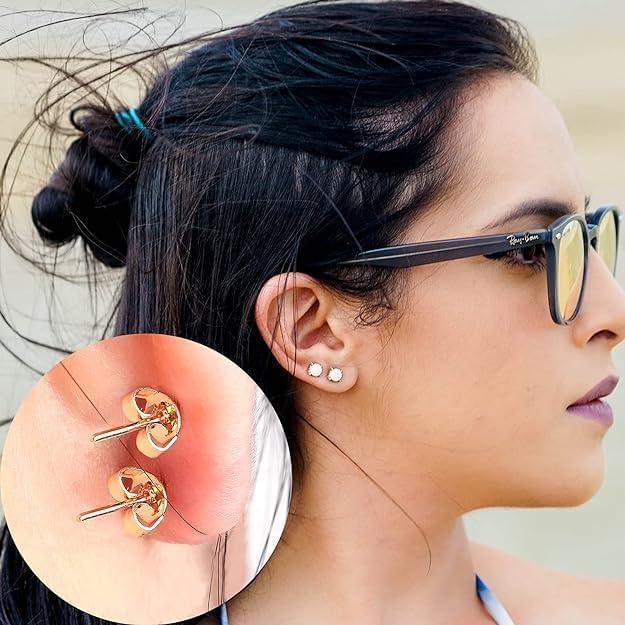 Respaldo de Pendientes Dorados Tasodin 12pcs Acero Inoxidable