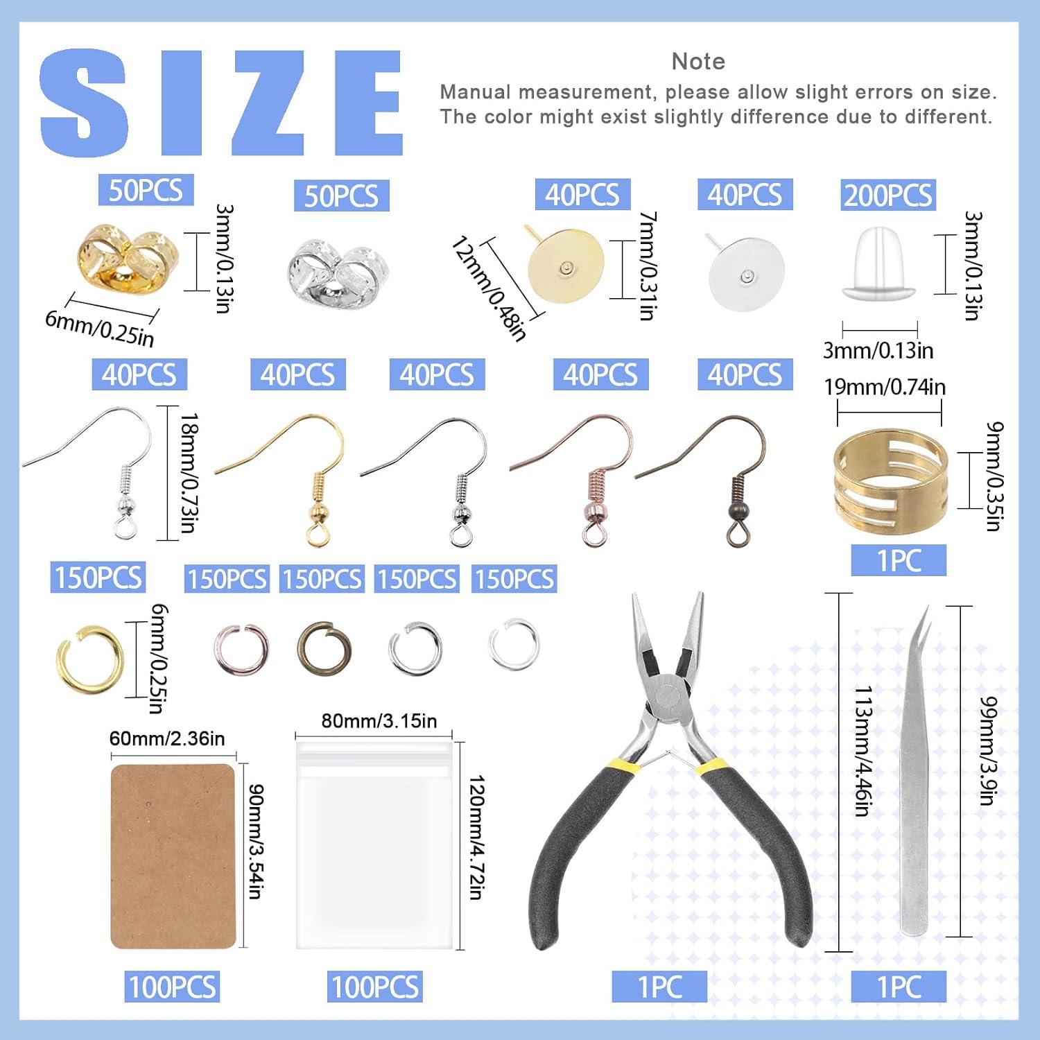 Kit de Suministros para Hacer Pendientes Glarks 1533 Piezas
