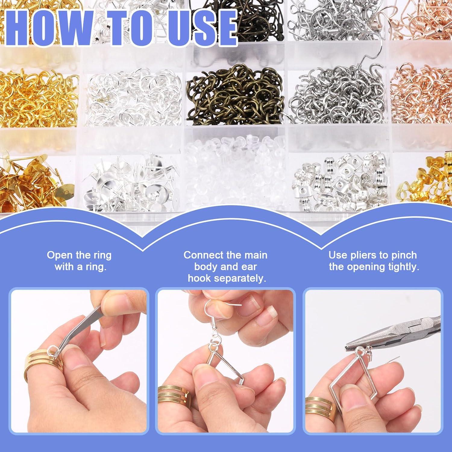 Kit de Suministros para Hacer Pendientes Glarks 1533 Piezas