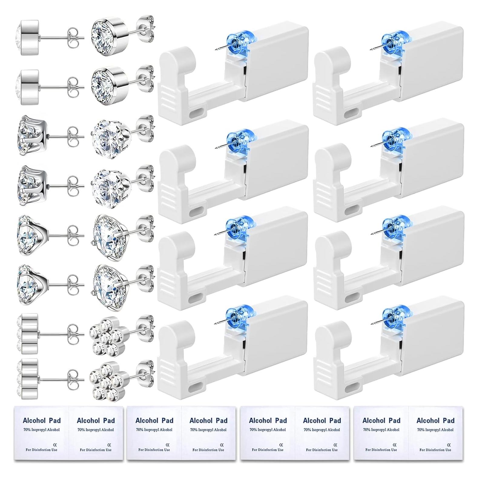 Kit de Perforación de Orejas TKKUY 24 Piezas con Aretes